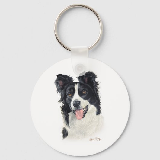 Border Collie Sleutelhanger (Voorkant)
