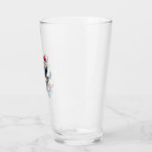 Border Collie Snowboarder Glas (Links)
