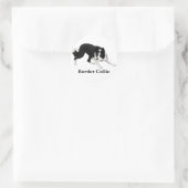Border Collie Stare Ronde Sticker (Tas)