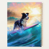 Border Collie Strand Surfen Schilderen Planner (Achterkant)