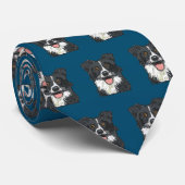 Border Collie Stropdas (Opgerold)