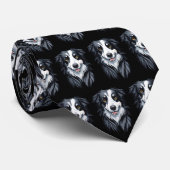 Border Collie Stropdas (Opgerold)