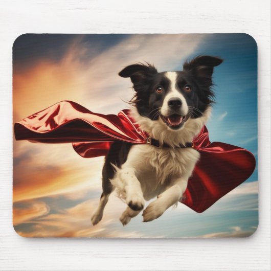 Border Collie Superheld Muismat (Voorkant)