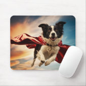 Border Collie Superhero Mousepad Muismat (Met muis)