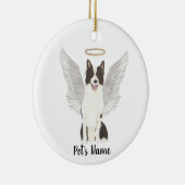 Border Collie Sympathie Herdenking Keramisch Ornament (Rechts)