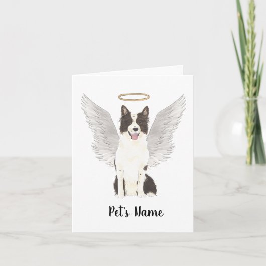 Border Collie Sympathy Memorial Kaart (Voorkant)