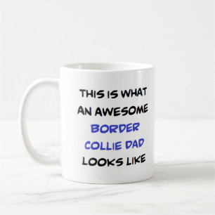 border collie vader, geweldig koffiemok