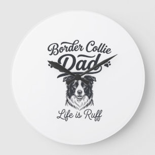 Border Collie Vader Leven Is Ruff Vintage Shirt On Grote Klok