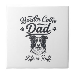 Border Collie Vader Leven Is Ruff Vintage Shirt On Tegeltje