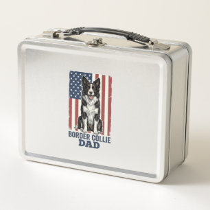 Border Collie Vader Patriottische Vintage Hond Shi