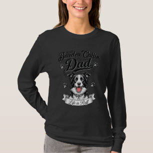 Border Collie Vader Vintage Gravure Hond Shirt Ont