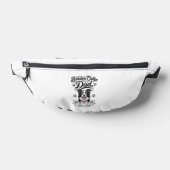 Border Collie Vader Vintage Gravure Hond Shirt Ont Heuptasje (Liggend)