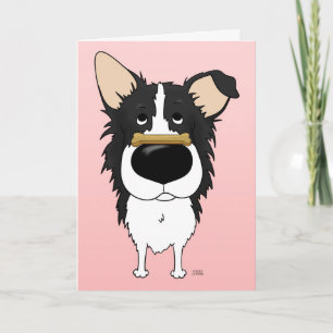 Border Collie Valentijnsdag Kaart