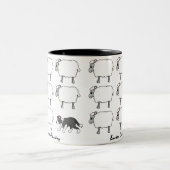 Border collie vivant en troupe la tasse de moutons (Centre)