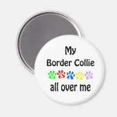 Border Collie wandelingen ontwerp Magneet (Voorkant / Achterkant)