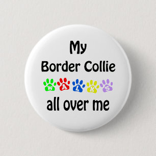 Border Collie wandelingen ontwerp Ronde Button 5,7 Cm