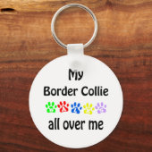 Border Collie wandelingen ontwerp Sleutelhanger (Voorkant)