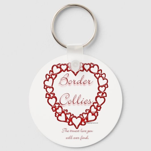Border Collie Ware Liefde - Sleutelhanger (Voorkant)