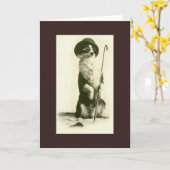 Border Collie Wenskaart Kaart (Gele Bloem)