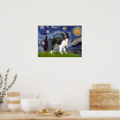 Border Collie (Z) - Sterrennacht Poster (Keuken)