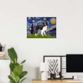 Border Collie (Z) - Sterrennacht Poster (Thuiskantoor)