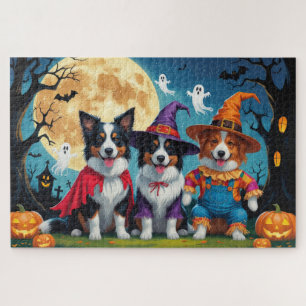 Border Collies Honden Pompoen Halloween Grappig Legpuzzel