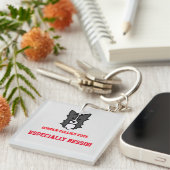 Border Collies Rock Gepersonaliseerd Sleutelhanger (Voorkant Rechts)