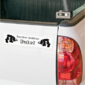 Border Collies Rule Cute Dog Bumpersticker (Op Truck)