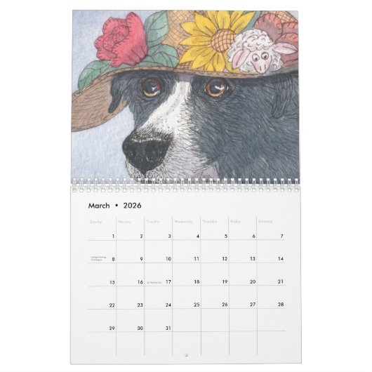 Border Collies Rule ! une page par jour calendrier (Mar 2026)