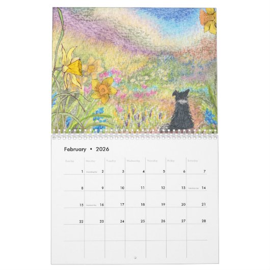 Border Collies Rule ! une page par jour calendrier (Feb 2026)