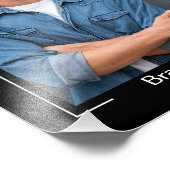 Border Frame Actor Headshot 8x10 Name and Text Foto Afdruk (Hoek)