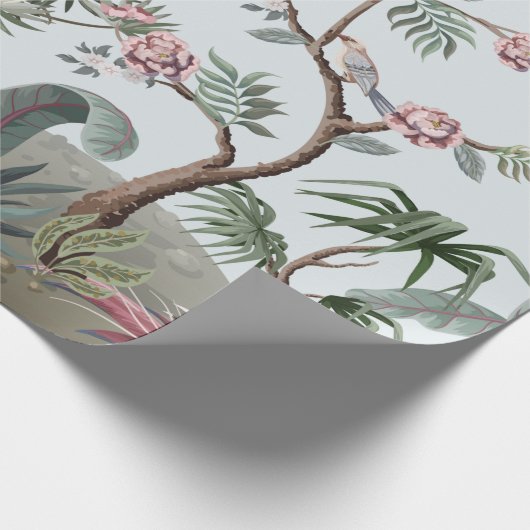 Border in chinoistijl with storks and peonie cadeaupapier (Hoek)