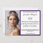 Border Pageant Essentials Autograph Comp Card Kaart (Achterkant)