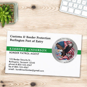 Border Patrol Agent Federale Militaire Politie Log Visitekaartje