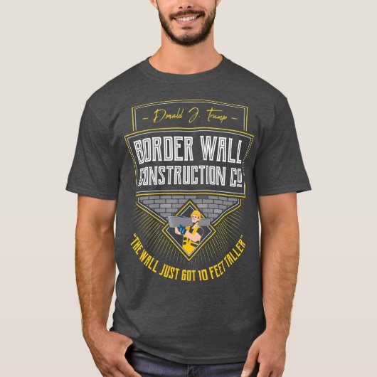 Border Patrol Border Wall instructie T-shirt (Voorkant)