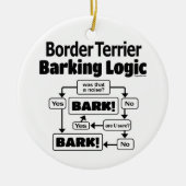 Border Terrier Barting Logic Keramisch Ornament (Voorkant)