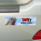 Border Terrier Bumpersticker (Op auto)