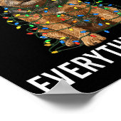 Border Terrier Christmas I'm Fine Everything Is Fi Poster (Hoek)