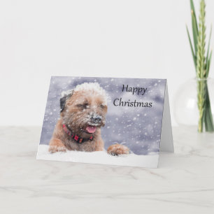 Border Terrier Dog Kerstmis Kaart