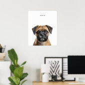 Border Terrier gepersonaliseerde print (Thuiskantoor)