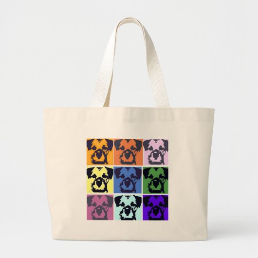 Border Terrier Grote Tote Bag (Voorkant)