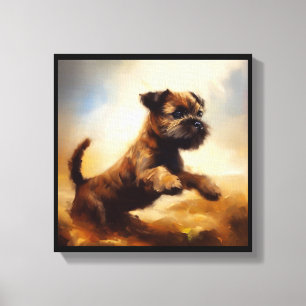 Border Terrier-hond Canvas Afdruk