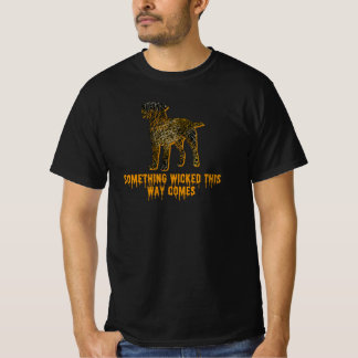 Border Terriër Hond Silhouet Leuk Sinaasappel Hall T-shirt