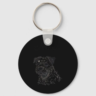 Border Terrier hondenportret - gepersonaliseerde h Sleutelhanger