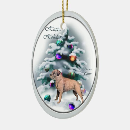 Border Terrier kerstcadeautjes Ornament (Links)