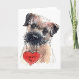 Border Terrier Love Kaart