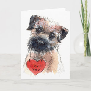 Border Terrier Love Kaart