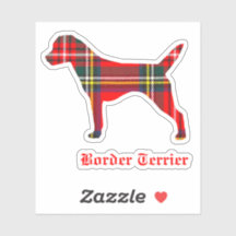 Border terrier plaid ras silhouet