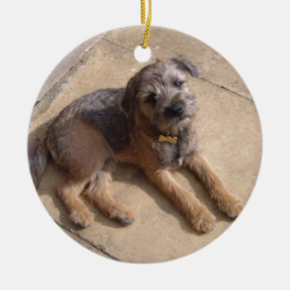 Border Terrier Puppy Keramisch Ornament