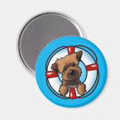 Border Terrier Rescue Magnet Magneet (Voorkant / Achterkant)